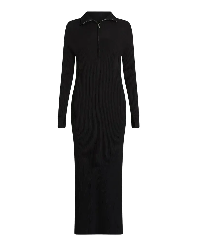 Karl Lagerfeld Geripptes Strickkleid - Schwarz Schwarz