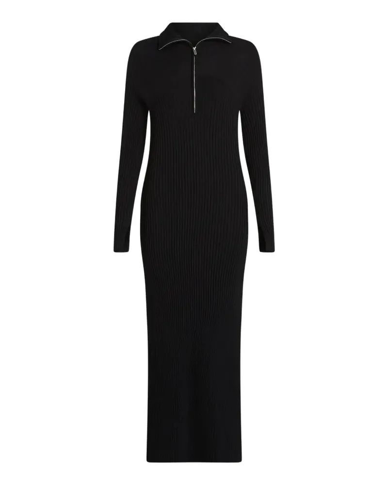 Karl Lagerfeld Geripptes Strickkleid - Schwarz Schwarz