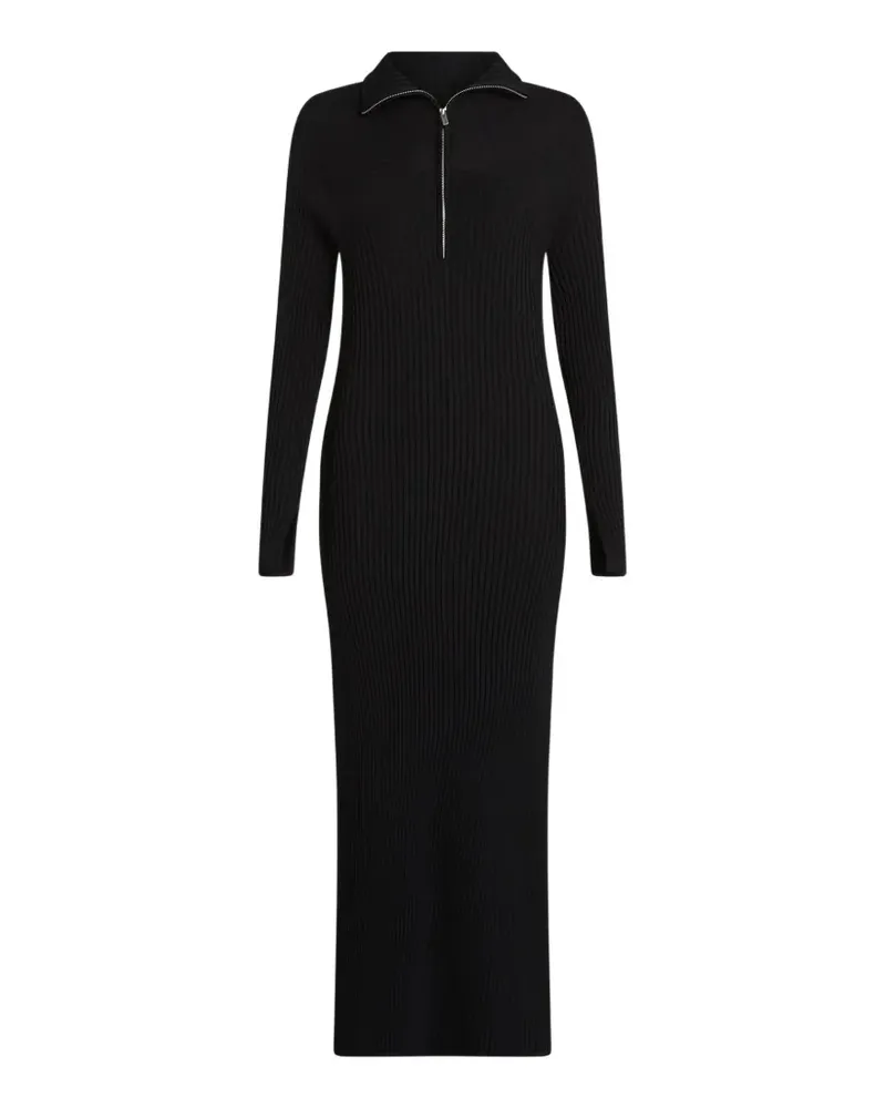 Karl Lagerfeld Geripptes Strickkleid - Schwarz Schwarz