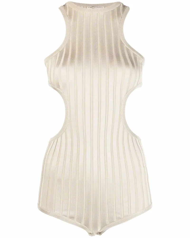 Emilio Pucci Body aus Seide - Nude Nude