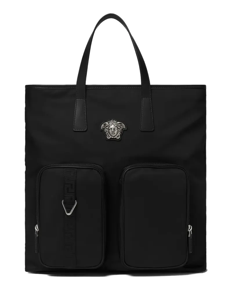 Versace Tote Bag mit Medusa-Schild - Schwarz Schwarz