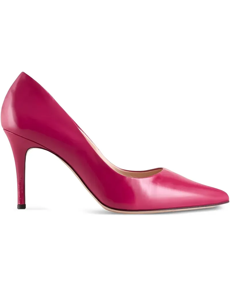 Högl Spitze Boulevard Pumps aus Lackleder 80mm - Rosa Rosa