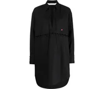 Hemdkleid mit Cut-Outs - Schwarz