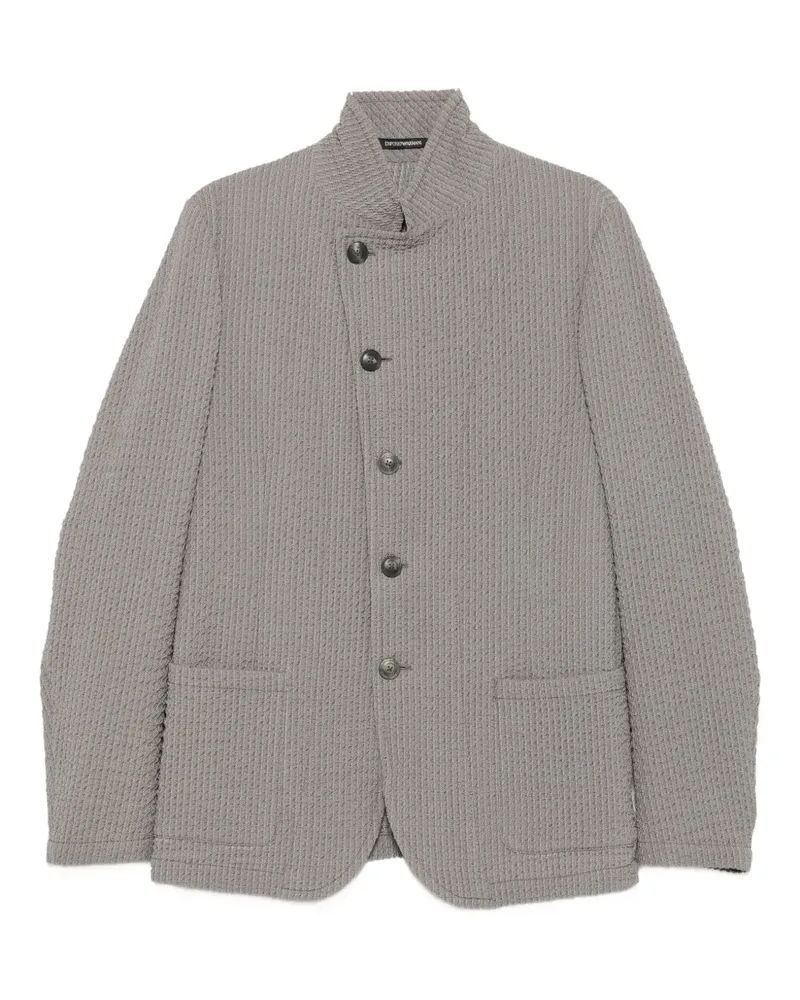 Emporio Armani virgin wool blend shirt jacket - Grau Grau