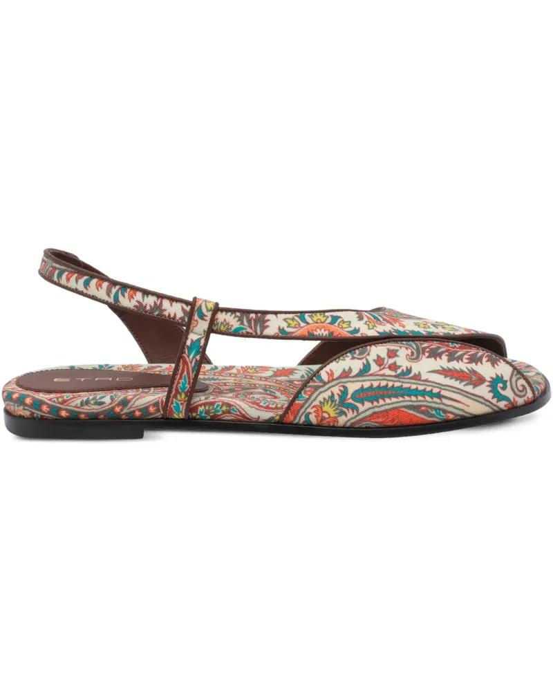 Etro paisley printed sandals - Nude Nude