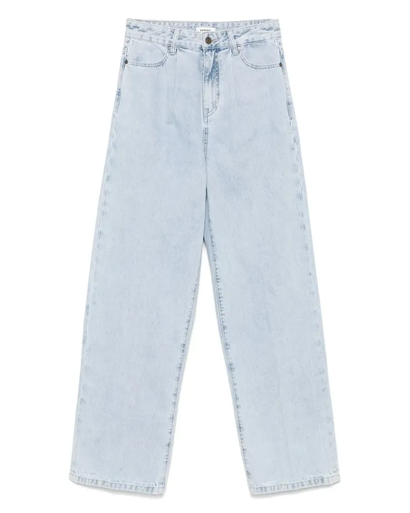 Sandro Jeans mit Logo-Patch - Blau Blau