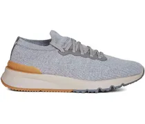 Sneakers aus Wollstrick mit Jacquardmuster - Grau