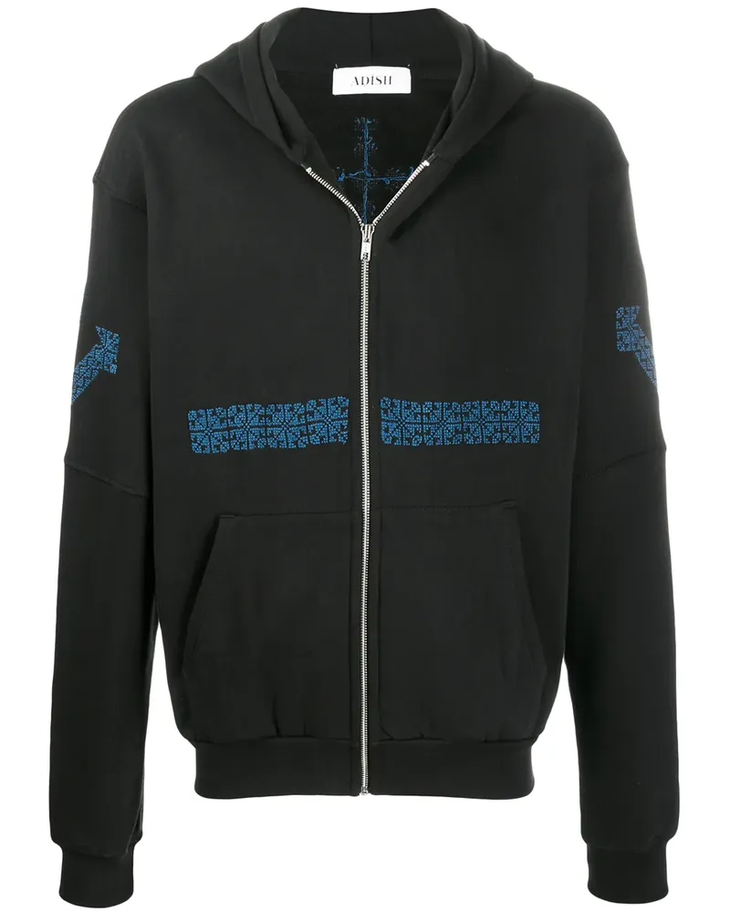 ADISH Kapuzenjacke mit Stickerei - Schwarz Schwarz