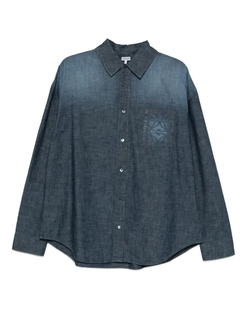 Loewe Sweatshirt mit Anagram-Stickerei - Blau Blau