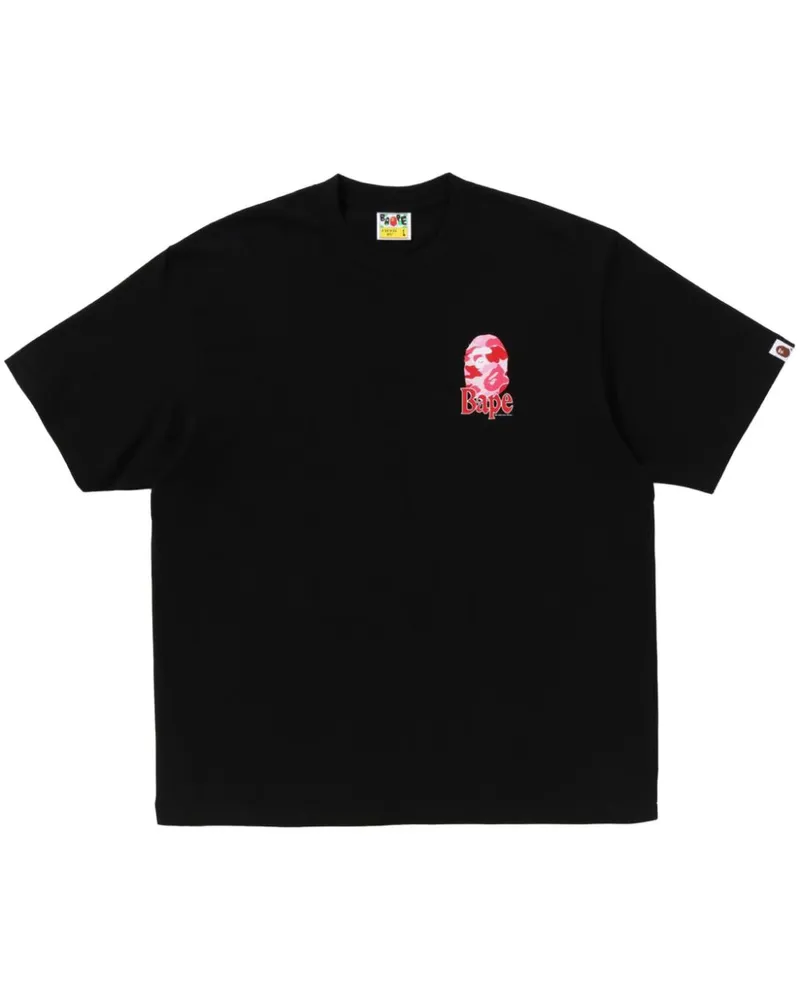 BAPE T-Shirt mit Logo-Print - Schwarz Schwarz