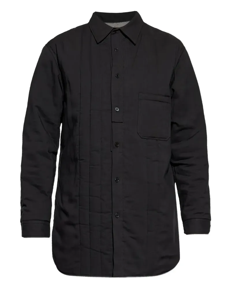 Yohji Yamamoto Hemd mit Brusttasche - Schwarz Schwarz