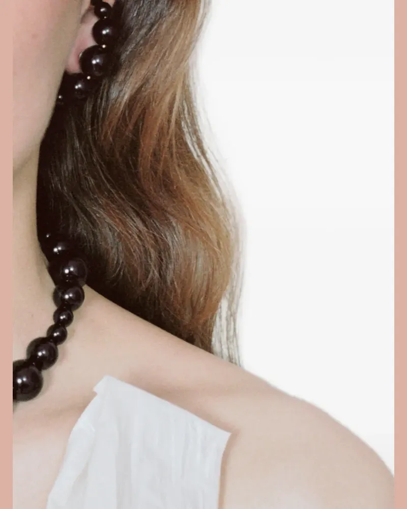 Beatriz Palacios Aperitivo beaded earrings - Schwarz Schwarz