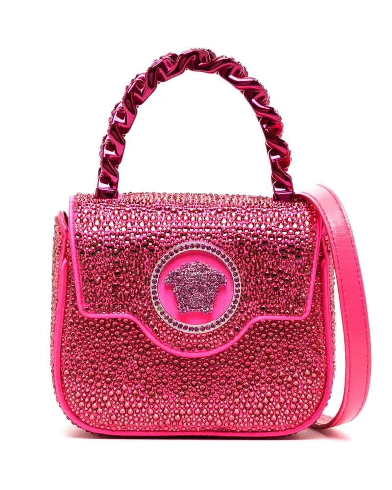 Versace La Medusa crystal-embellished mini bag - Rosa Rosa