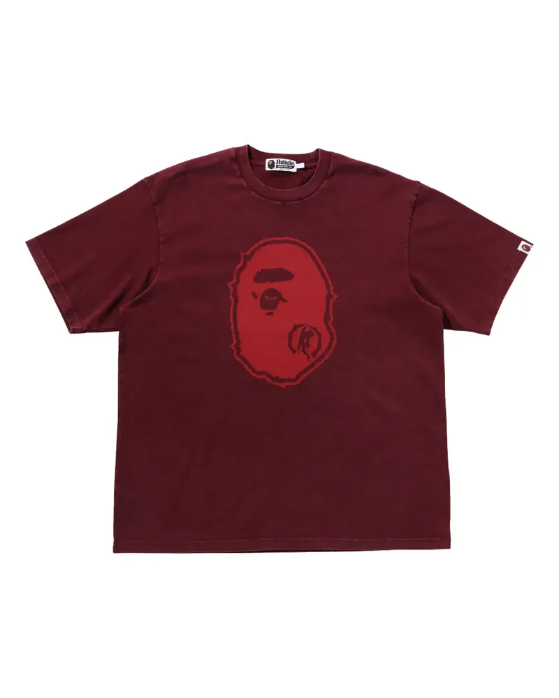 BAPE T-Shirt mit Logo-Print - Rot Rot