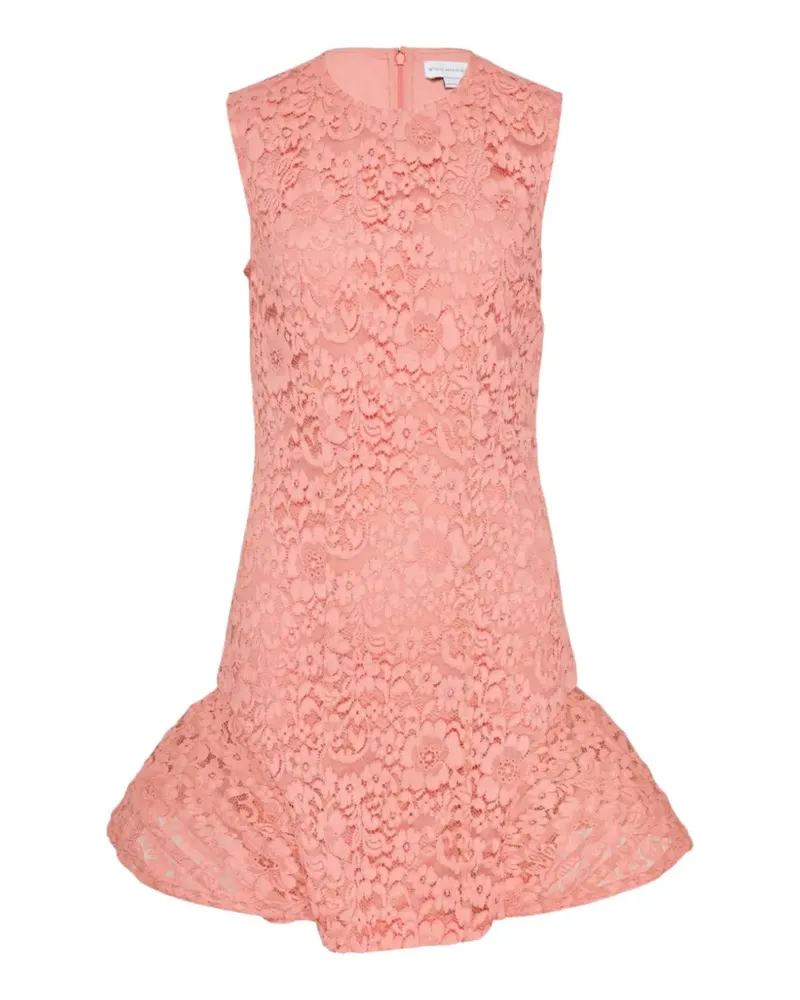 Stella McCartney lace-embroidered ruffled mini dress - Rosa Rosa