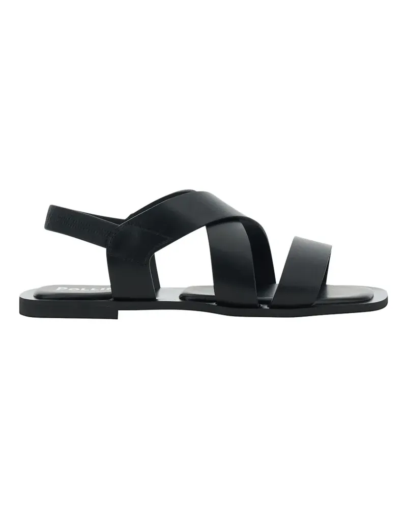 Pollini crossover-strap slingback sandals - Schwarz Schwarz