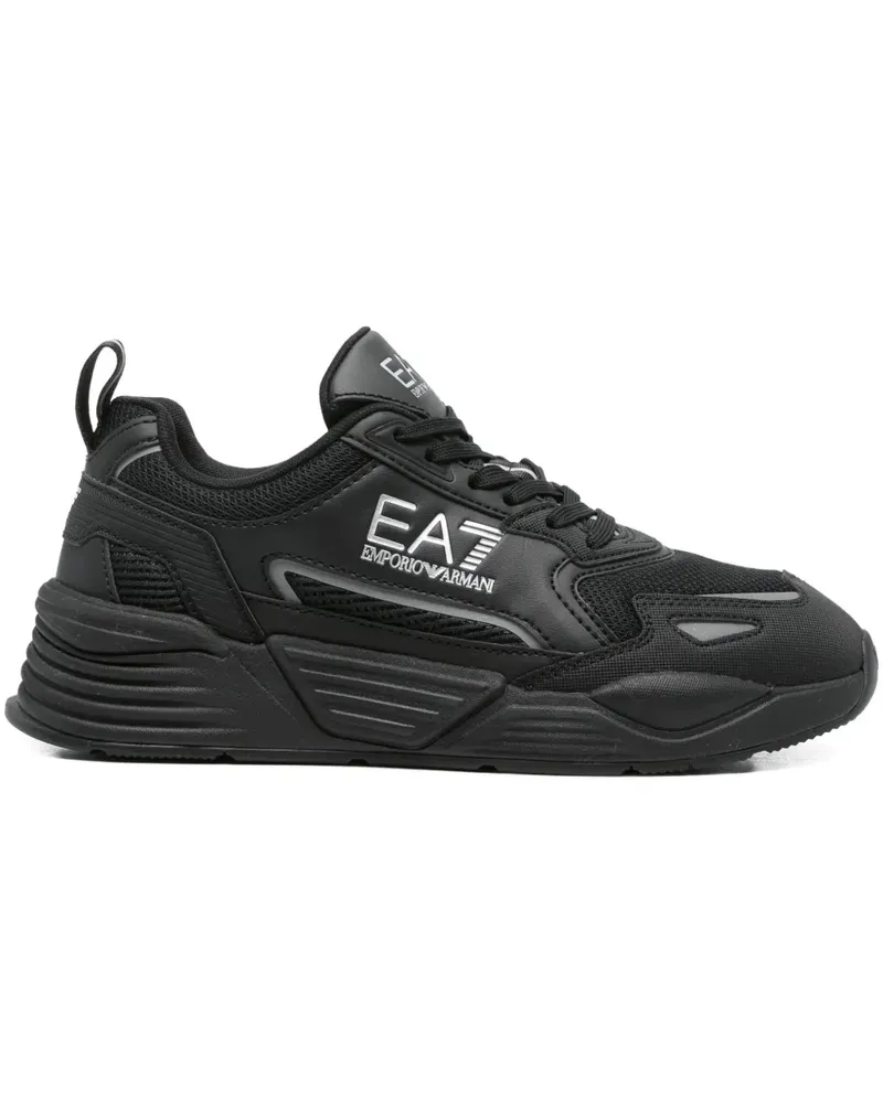 EA7 Sneakers mit Logo - Schwarz Schwarz