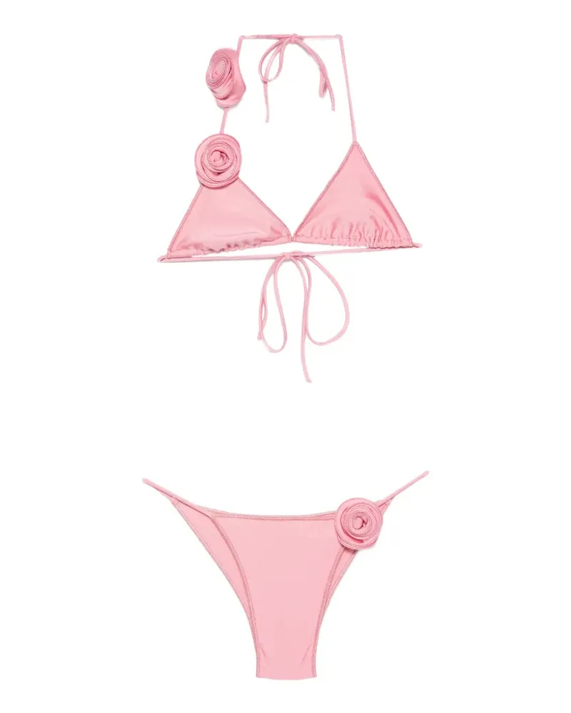 La Reveche Ashar Bikini mit Blumenapplikation - Rosa Rosa