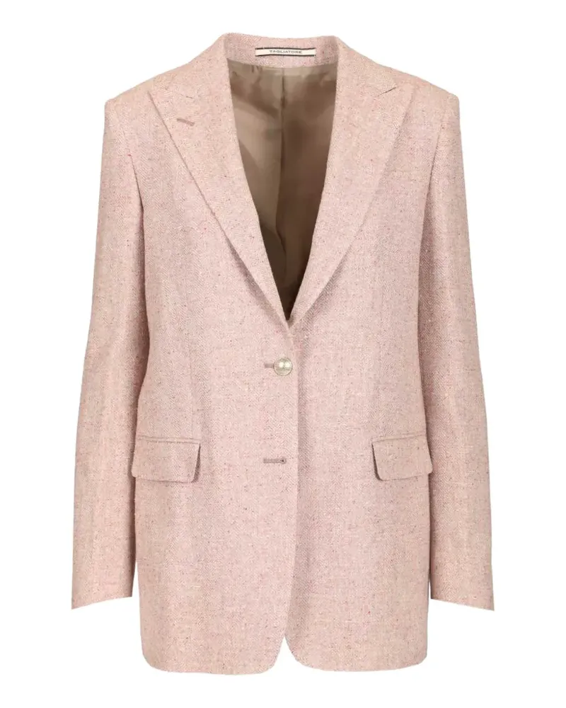 Tagliatore metallic button peak lapel blazer - Rosa Rosa
