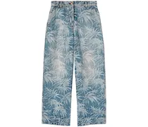Jeans mit Print - Blau