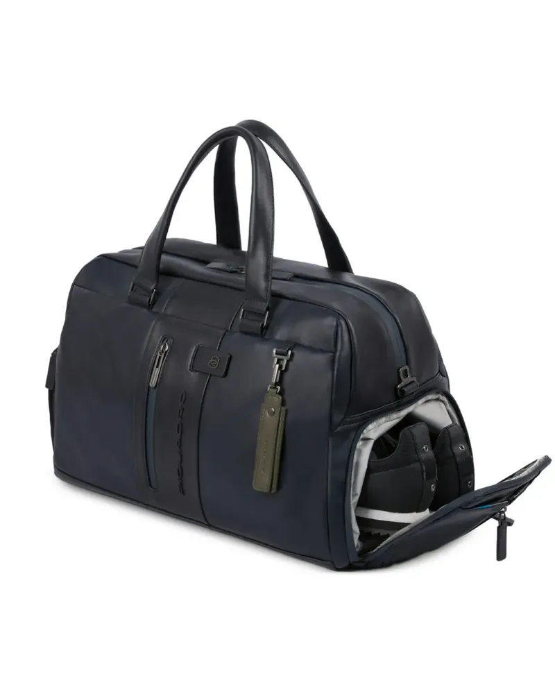 Piquadro Reisetasche in Colour-Block-Optik - Grau Grau