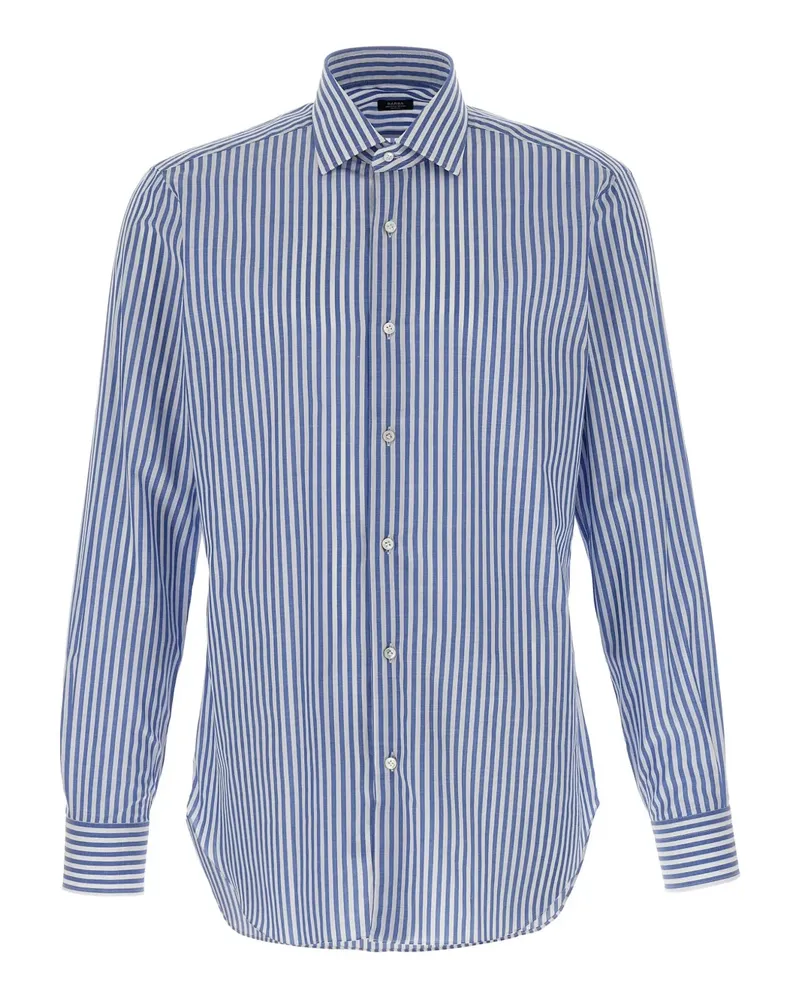 BARBA Gestreiftes Hemd - Blau Blau