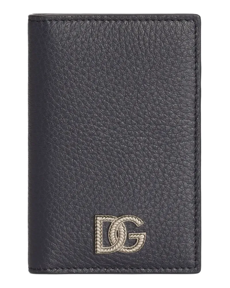 Dolce & Gabbana card holder in calfskin with logo - Blau Blau