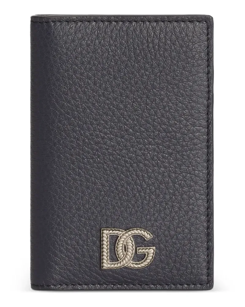 Dolce & Gabbana card holder in calfskin with logo - Blau Blau