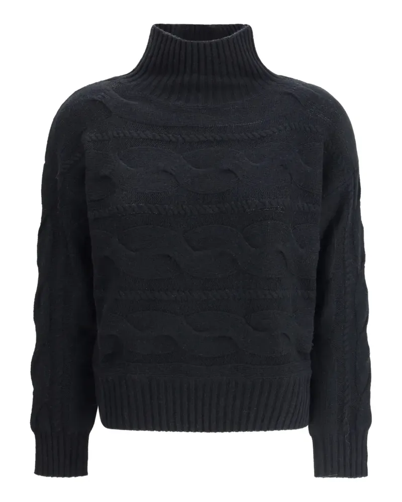 Max Mara cable-knit roll-neck sweater - Schwarz Schwarz