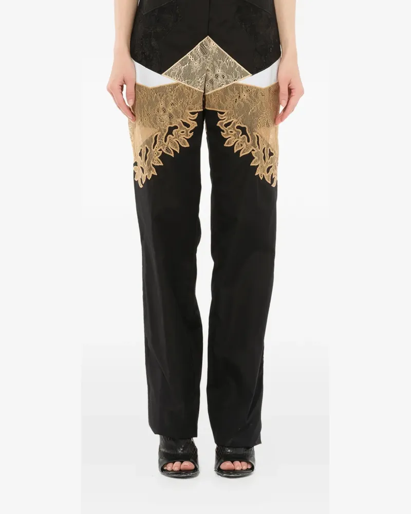 Givenchy lace panel trouser - Schwarz Schwarz