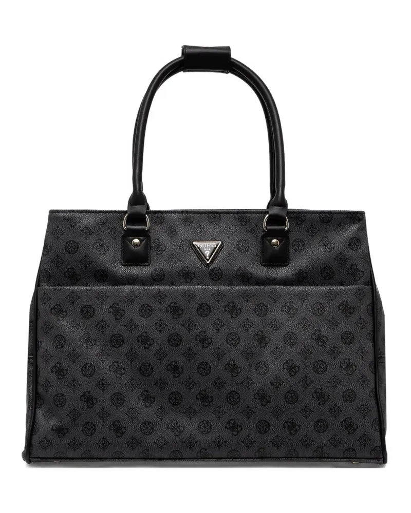 Guess monogram zip tote bag - Schwarz Schwarz