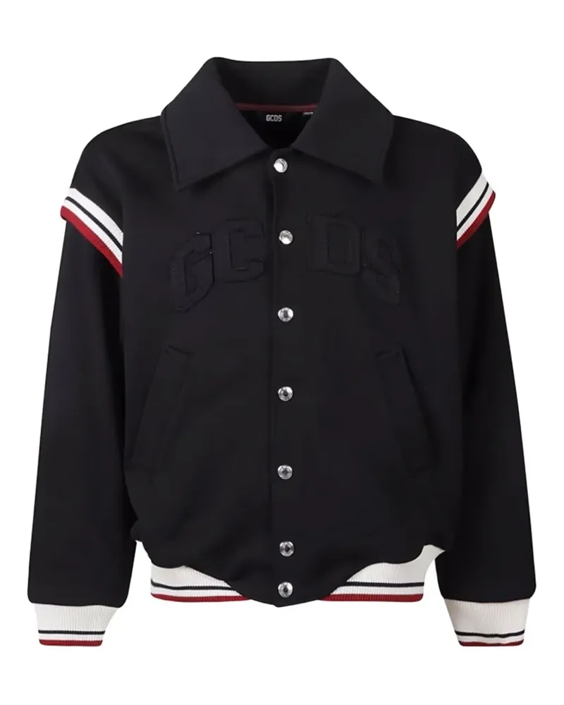 GCDS Bomberjacke mit Logo-Patch - Schwarz Schwarz