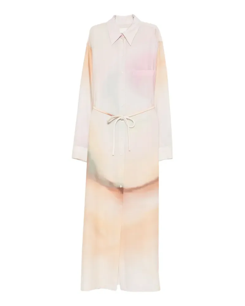 Nanushka buttoned tie dress - Nude Nude
