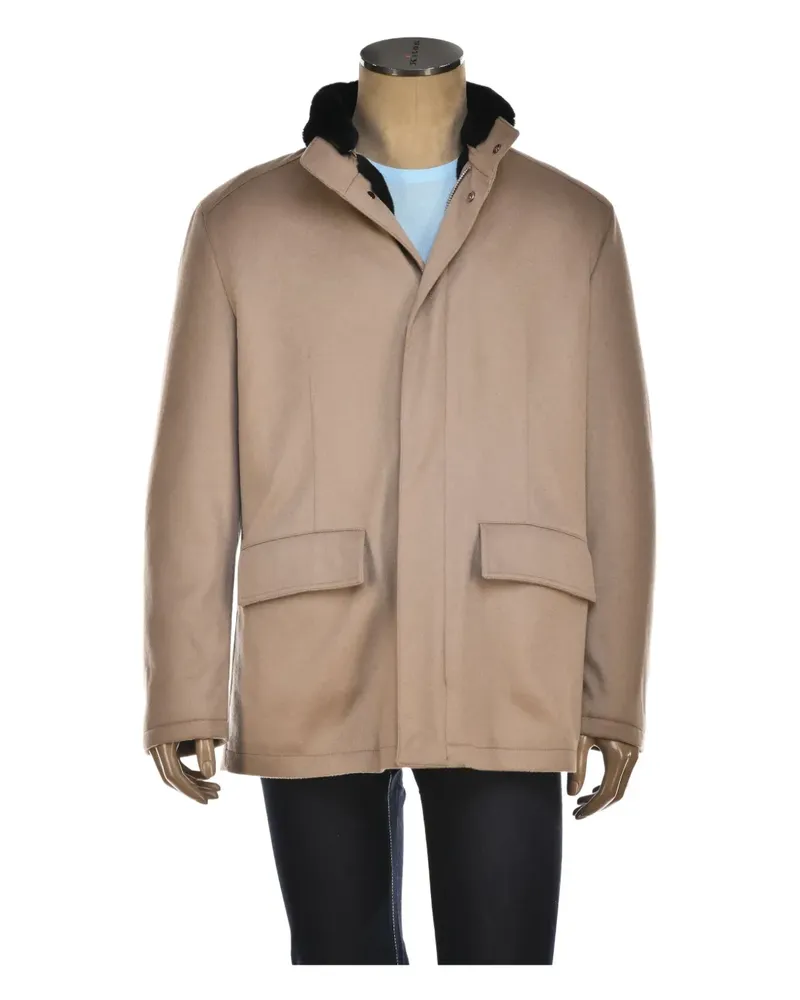 Kiton Einreihiger Kaschmirmantel - Braun Braun