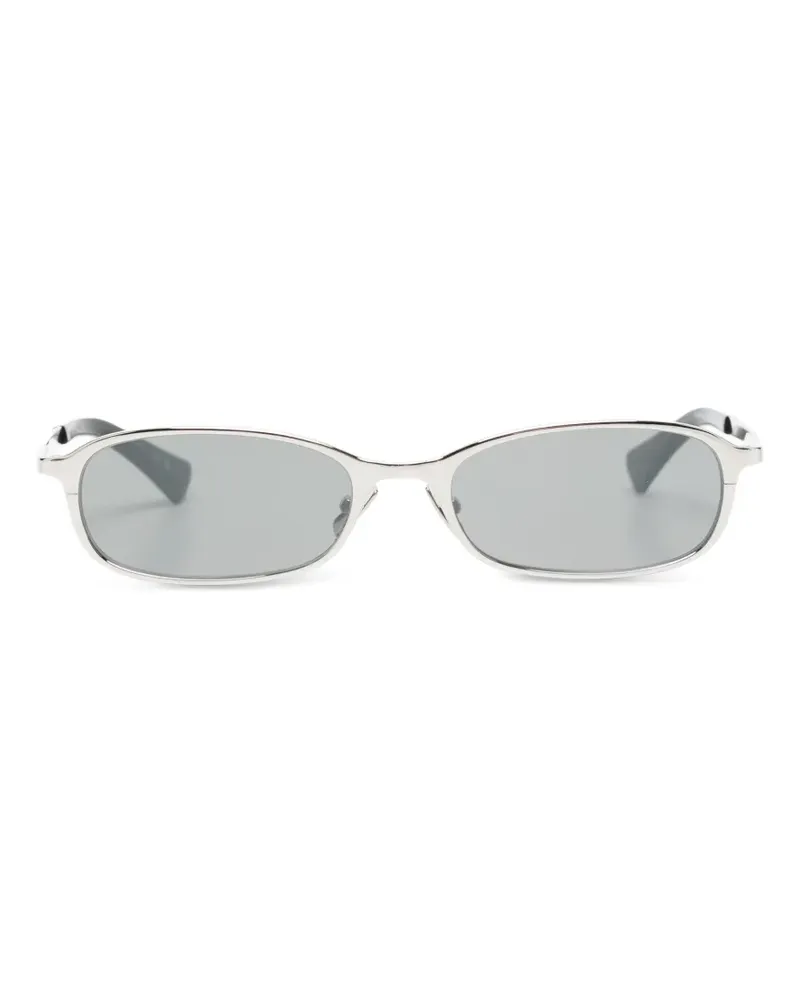Saint Laurent Sonnenbrille mit ovalem Gestell - Silber Silber