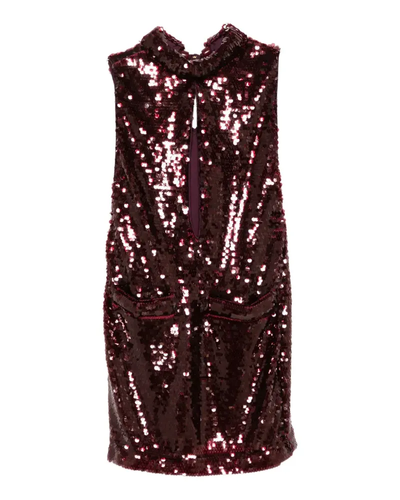 Adriana Degreas Minikleid mit Pailletten - Rot Rot