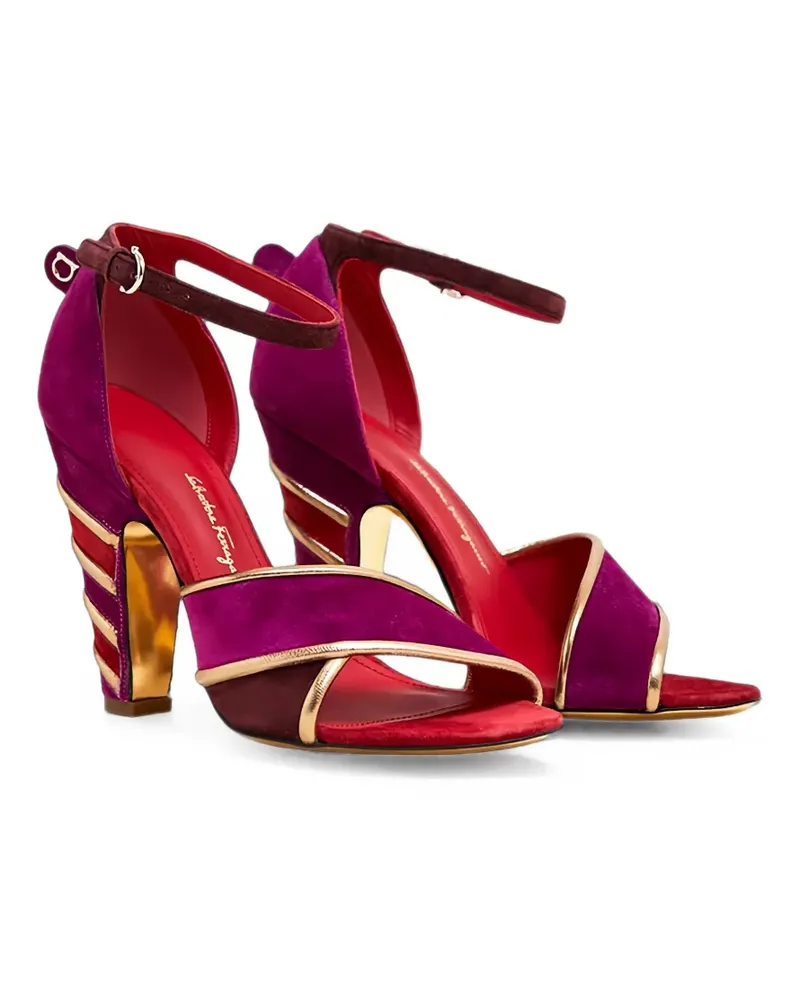 Ferragamo Ether Sandalen mit Metallic-Besatz - Violett Violett