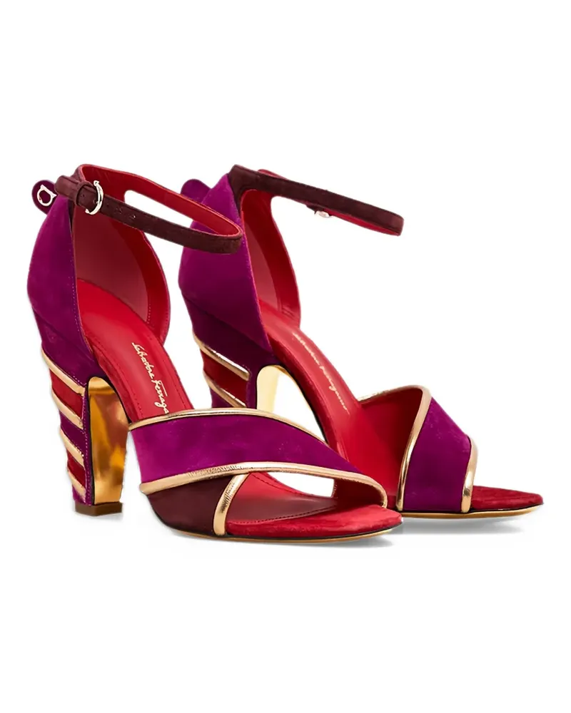 Ferragamo Ether Sandalen mit Metallic-Besatz - Violett Violett
