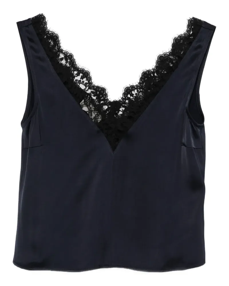 Officine Generale Liana Oberteil mit V-Ausschnitt - Schwarz Schwarz