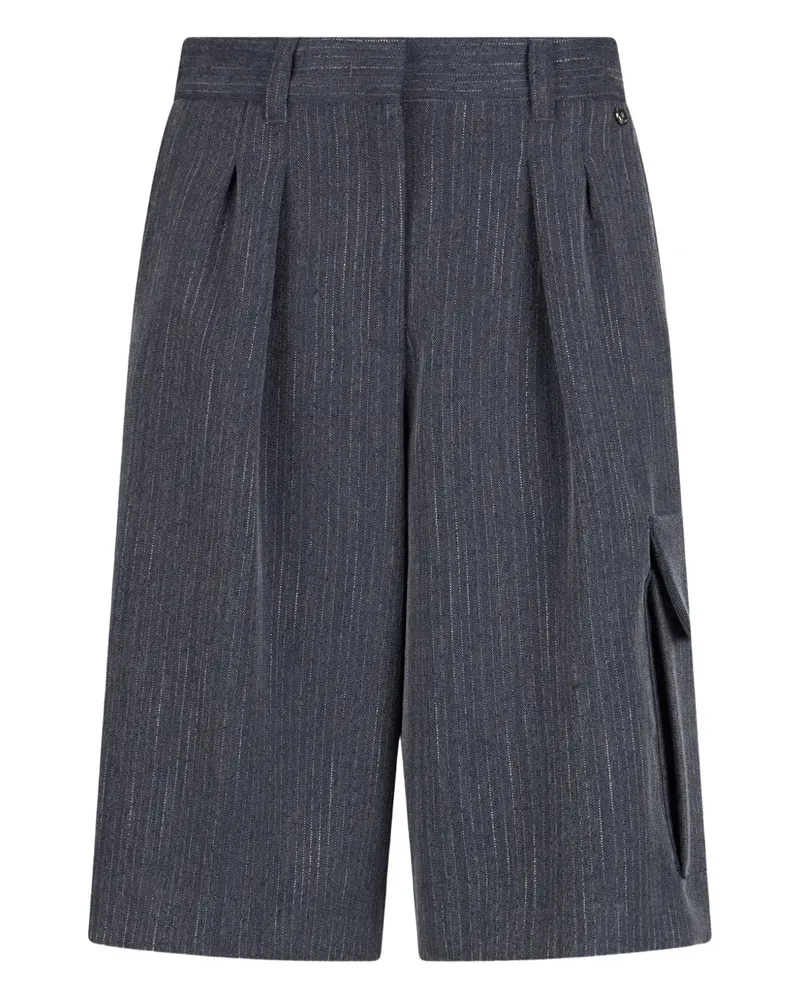 Liu Jo pinstripe cargo shorts - Blau Blau