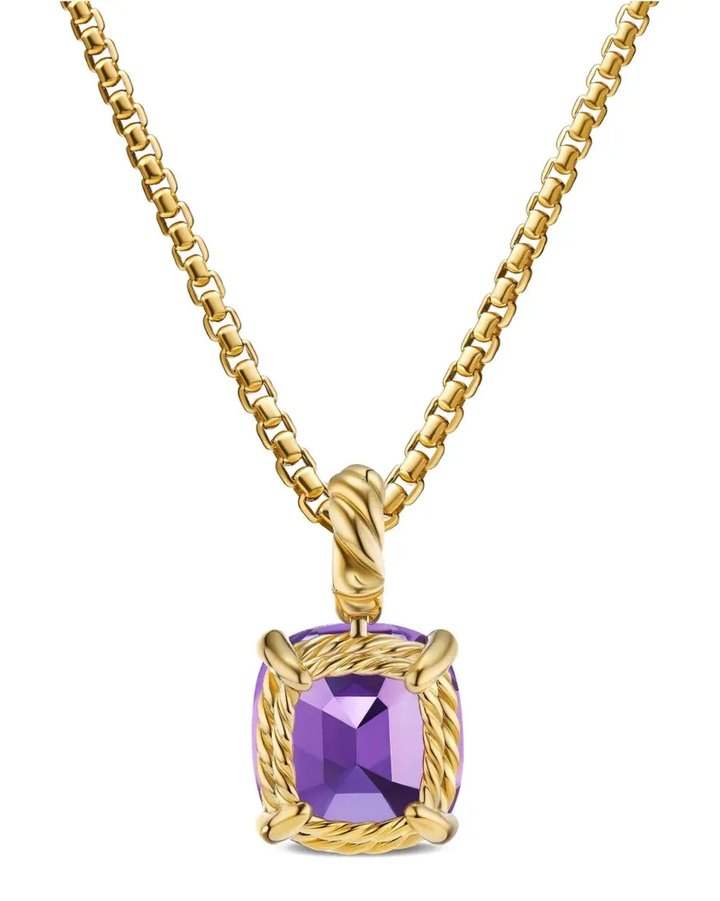 David Yurman 18kt Marbella Gelbgoldanhänger mit Amethyst 12mm Gold