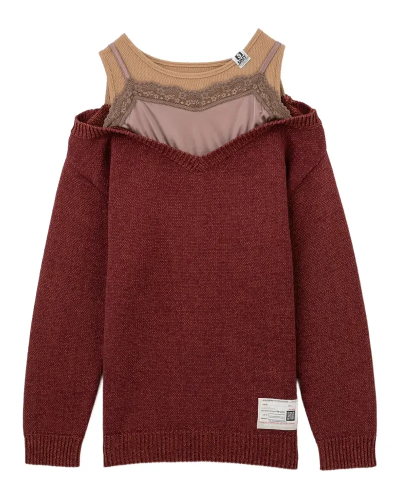 MIHARAYASUHIRO Pullover im Layering-Look - Rot Rot