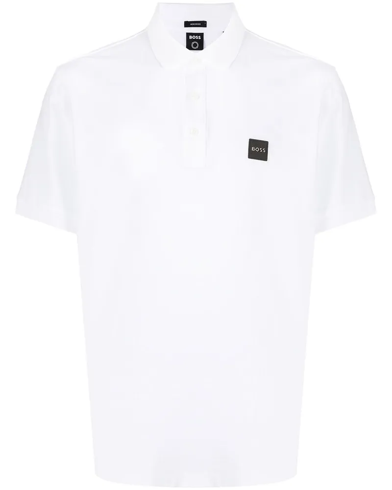 HUGO BOSS Poloshirt mit Logo-Print - Weiß Weiß
