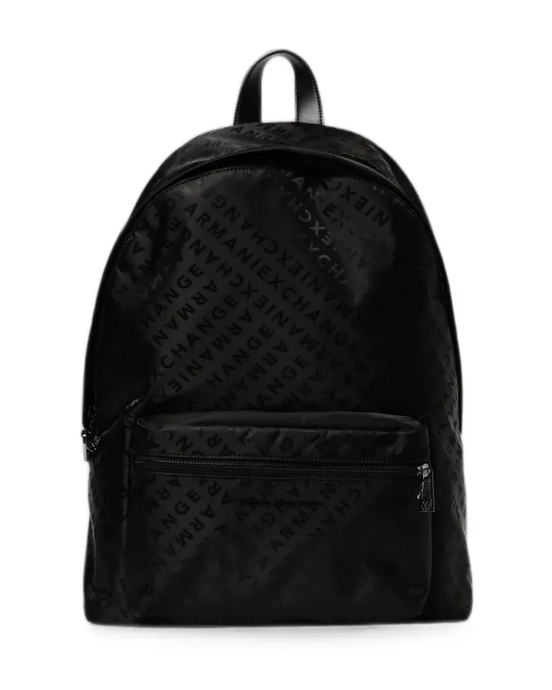 Emporio Armani logo-print backpack - Schwarz Schwarz