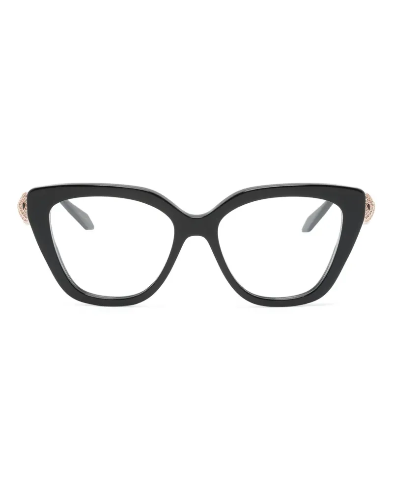 Bulgari Brille mit Serpenti-Motiv - Schwarz Schwarz