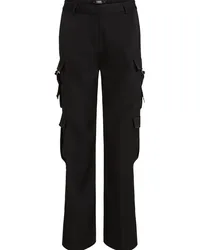 Karl Lagerfeld Cargohose mit Satin-Finish Schwarz