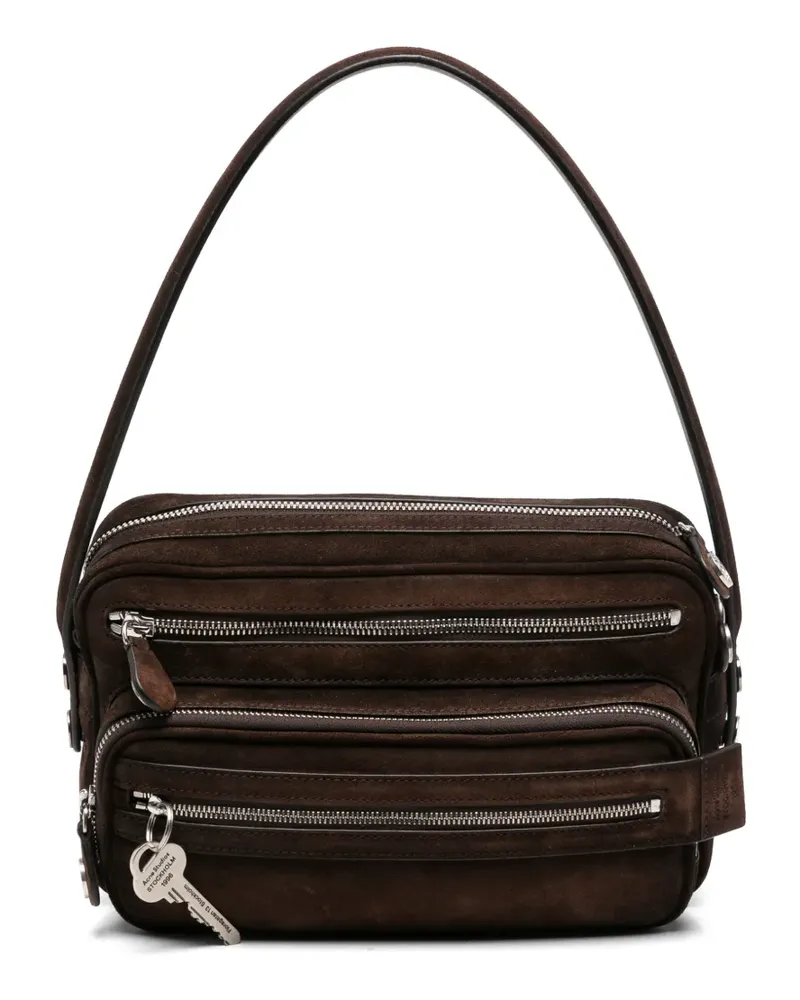 Acne Studios Schultertasche mit Reißverschluss - Braun Braun