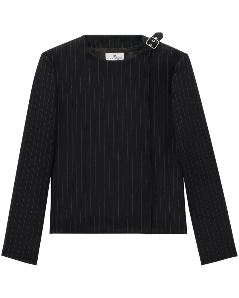 Courrèges Jackett mit Nadelstreifen - Schwarz Schwarz