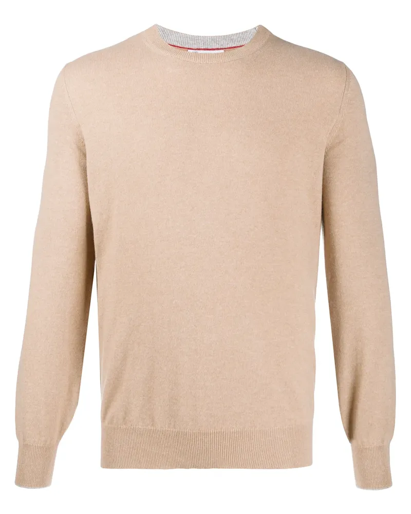 Brunello Cucinelli Pullover mit Rundhalsausschnitt - Nude Nude
