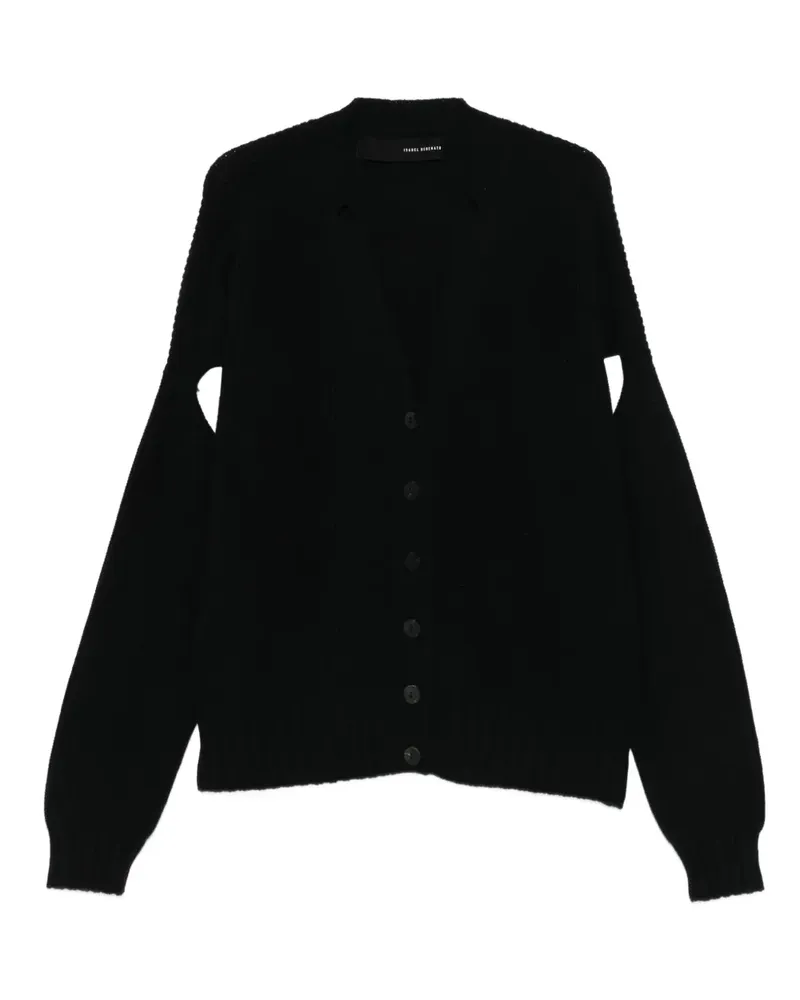 Isabel Benenato Geknöpfter Cardigan mit Armlöchern - Schwarz Schwarz